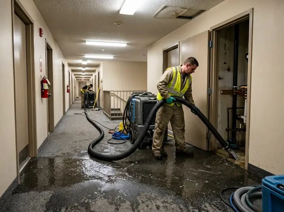 multi-unit-apartment-hallway-f-005 — frequently asked questions, Emergency Burst Pipe Water Extraction & Removal in Rock Val…